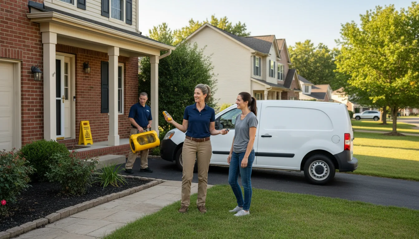 Residential water damage restoration in Rochester, IL